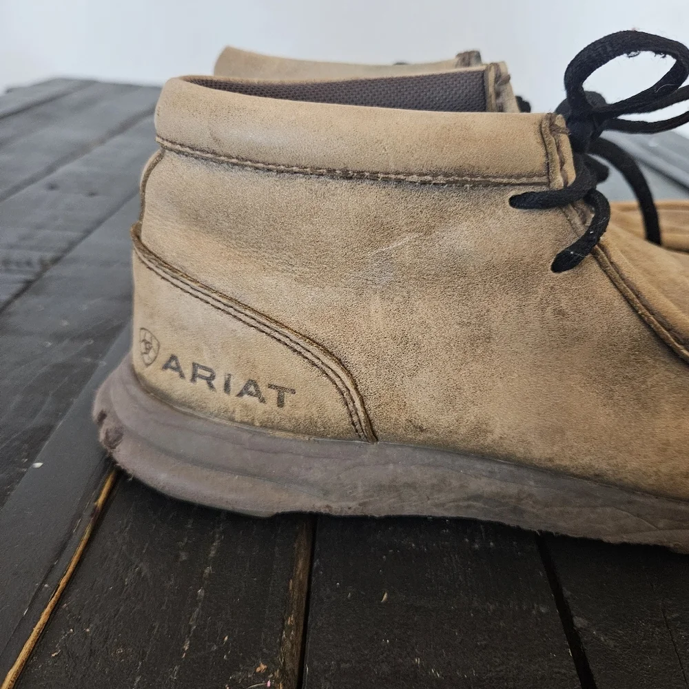 Ariat Men's 7 Spitfire Tan Brown Chukka Boots Lace Up Moccasin Work Western